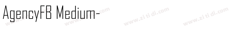 AgencyFB Medium字体转换